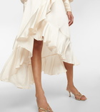 Zimmermann - Silk satin wrap midi dress