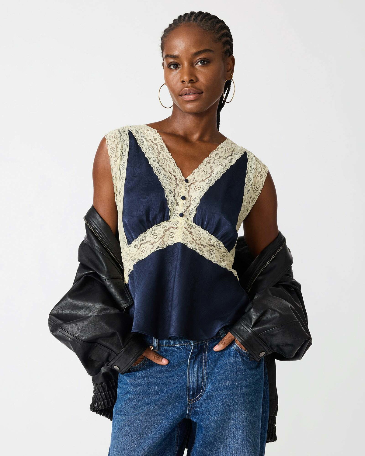 Steve Madden Elinor Top in Midnight