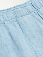 Onia - Home Linen Pyjama Shorts - Blue