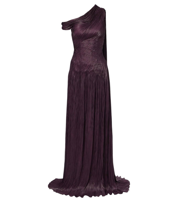 Photo: Marmar Halim Draped pleated silk chiffon gown