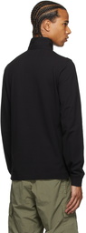 C.P. Company Black Quarter-Zip Polo