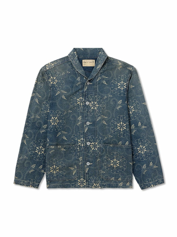 Photo: RRL - Wilson Printed Denim Jacket - Blue