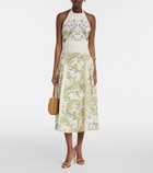 Agua by Agua Bendita Balsa Anhelo floral linen midi dress