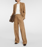 Brunello Cucinelli Wide-leg suede pants