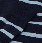 Sunspel - Striped Cotton-Blend Socks - Blue