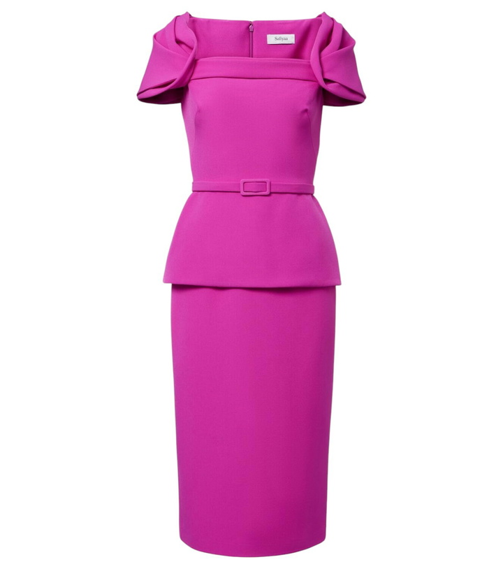 Photo: Safiyaa Belted peplum midi dress