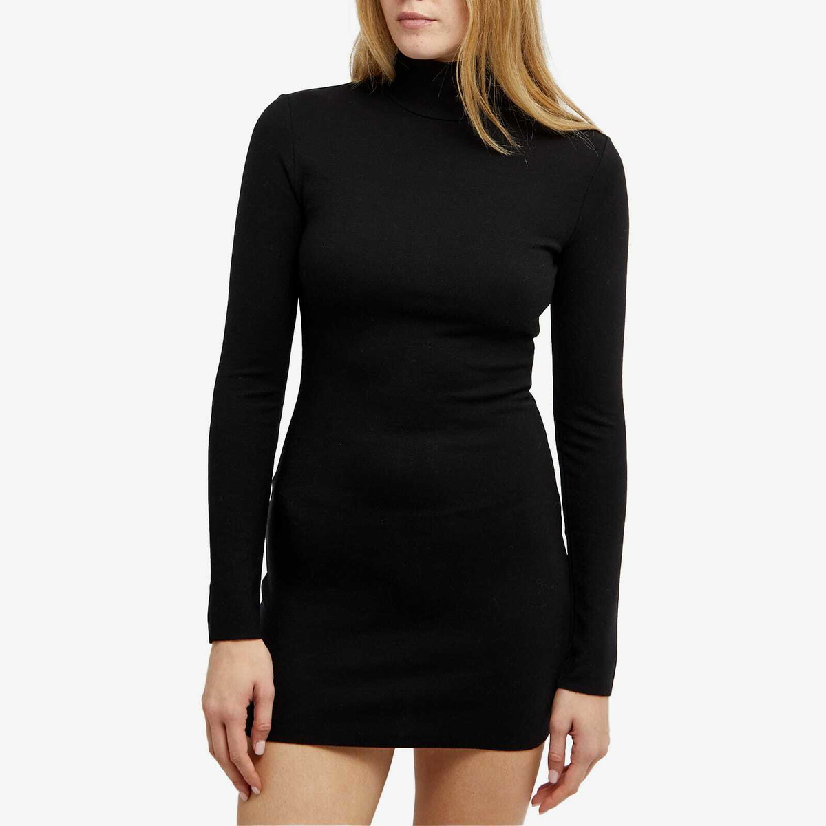 AMI Paris Women's AMI Turtleneck Mini Dress in Black AMI