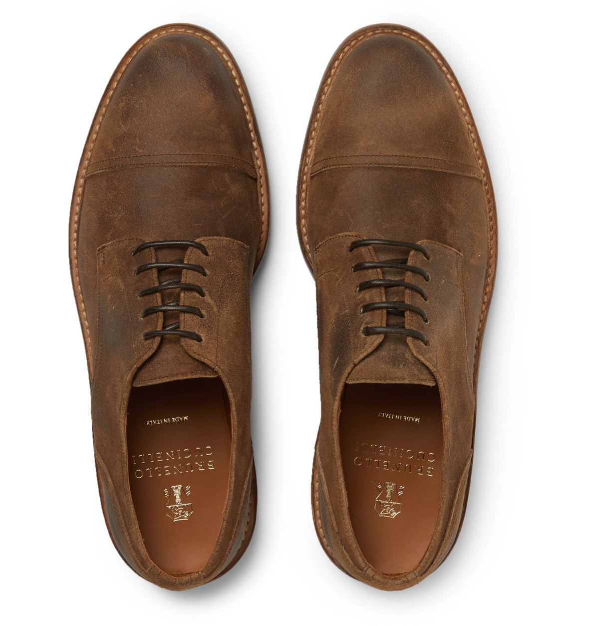 Brunello Cucinelli Suede Derby Shoes