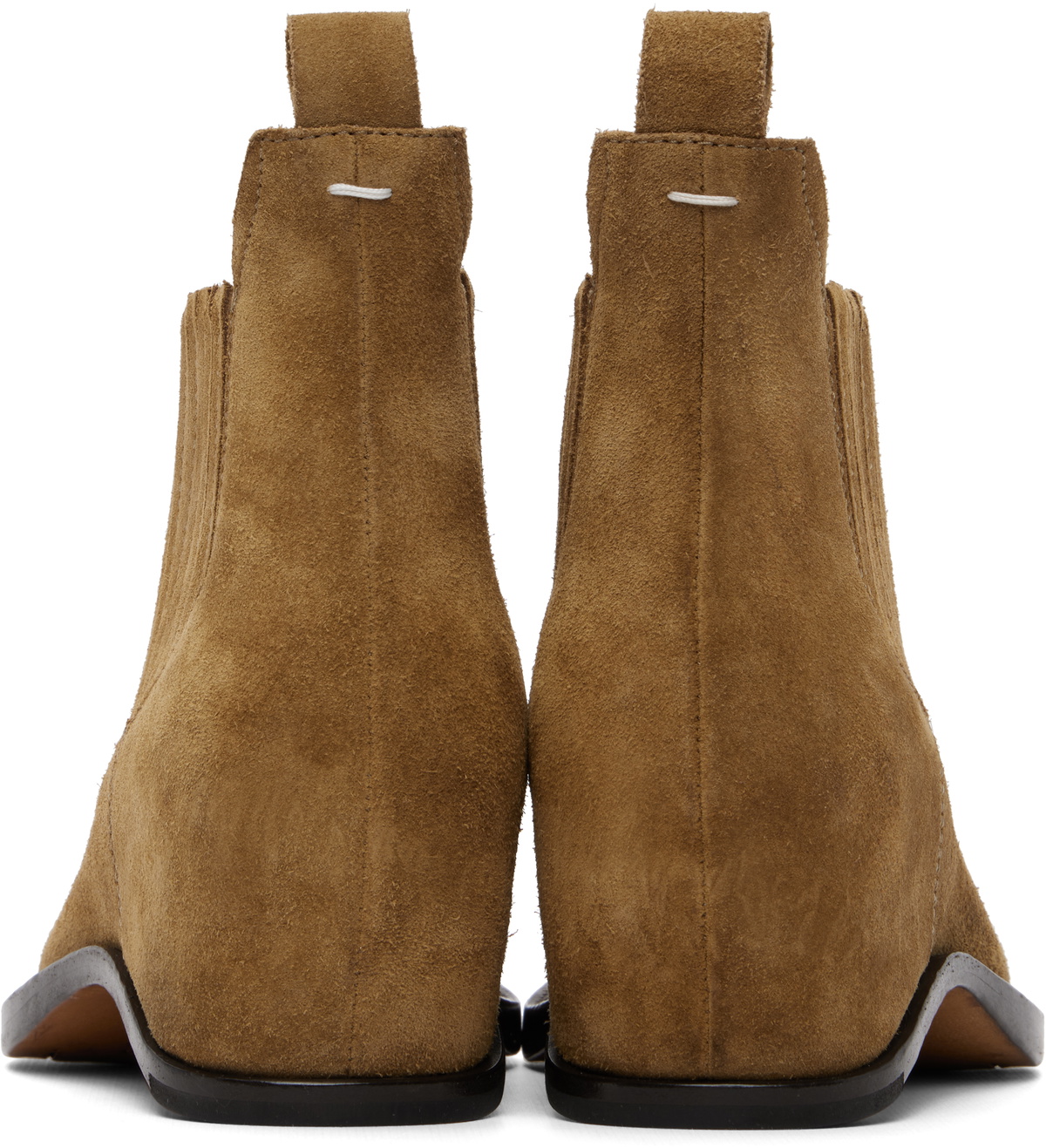Maison Margiela Tan Heel-Less Western Chelsea Boots