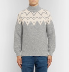 Brunello Cucinelli - Fair Isle Wool-Blend Sweater - Men - Gray