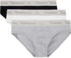 Vivienne Westwood 3-Pack Multicolor Logo Briefs