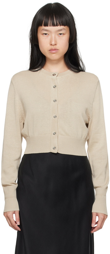 Photo: Silk Laundry Tan Cropped Cardigan