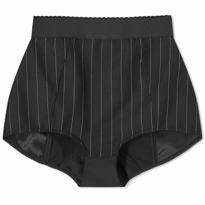 Photo: Dolce & Gabbana Women's Striped Hot Pants in Black