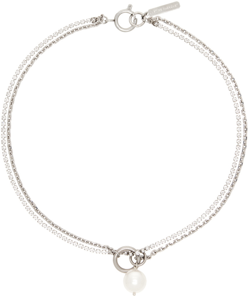 Justine Clenquet Silver Laura Necklace