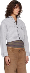 Carhartt Work In Progress Gray Arca Denim Jacket