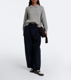 Polo Ralph Lauren Cable-knit wool and cashmere polo sweater