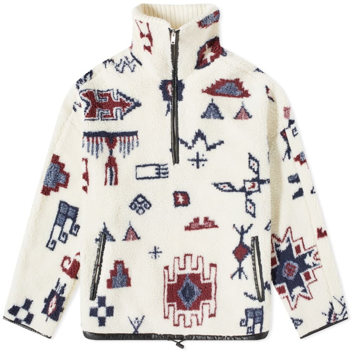 Photo: Isabel Marant Men's Marlo Ikat Fleece Jacket in Ecru