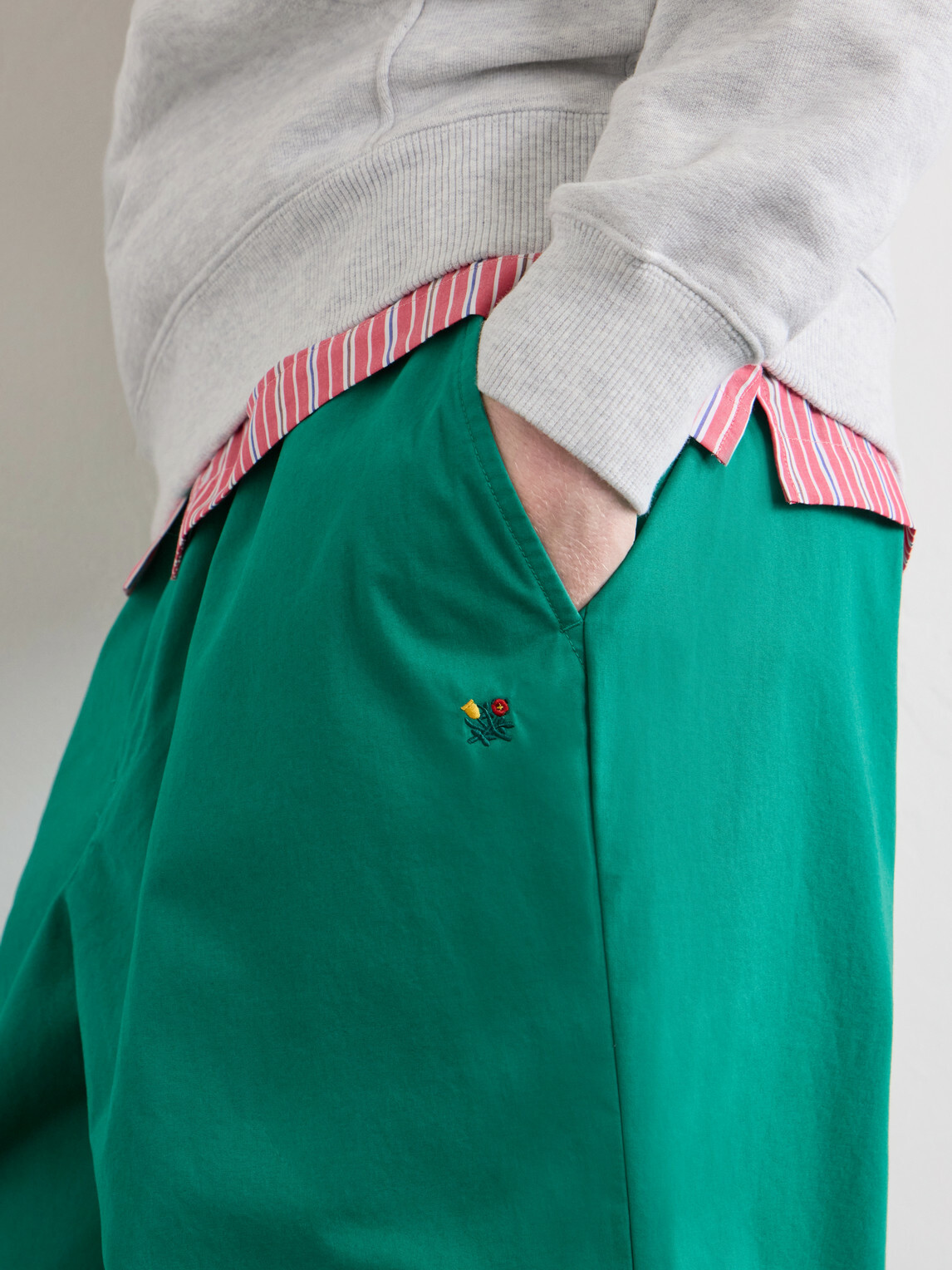 Aimé Leon Dore - Wide-Leg Cotton Trousers - Green