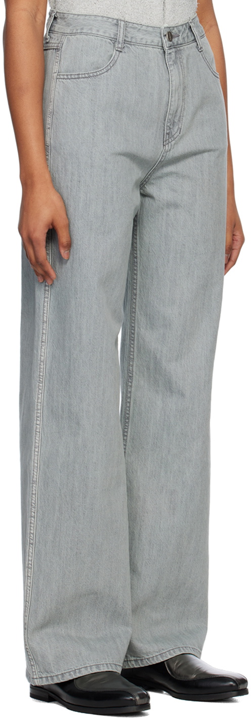 AMOMENTO Blue Bootcut Jeans