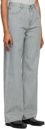 AMOMENTO Blue Bootcut Jeans