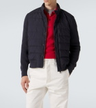 Moncler Down-paneled cotton-blend cardigan