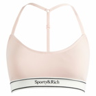 Sporty & Rich Women's Serif Logo Bralette in Ballet