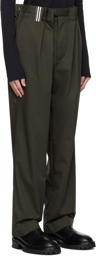 Marina Yee Gray Asymmetrical Darts Trousers