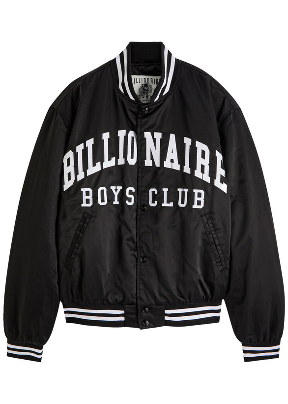Photo: Billionaire Boys Club College Satin Varsity Jacket Black