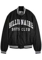 Billionaire Boys Club College Satin Varsity Jacket Black