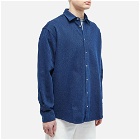 Soulland Men's Damon Shirt in Indigo Blue