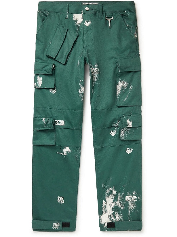 Photo: Reese Cooper® - Printed Cotton Cargo Trousers - Green
