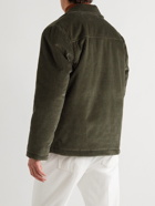 Altea - Padded Cotton-Blend Corduroy Overshirt - Green