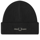 Fred Perry Authentic Men's Logo Beanie in Black