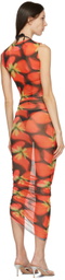 Louisa Ballou Black & Red Long Heatwave Dress