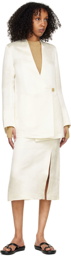 Mame Kurogouchi Off-White Linen Blazer