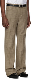 Ernest W. Baker Brown Cuffed 70s Trousers