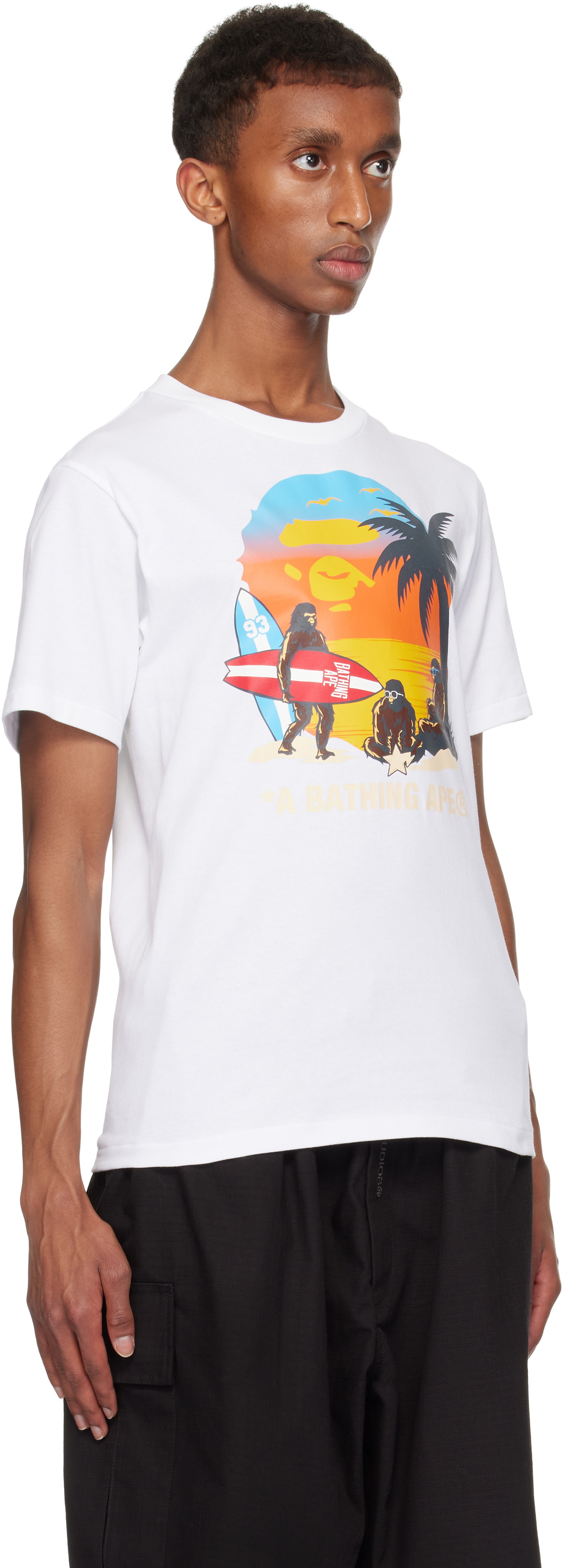 BAPE White Sunset Beach Ape T-shirt A Bathing Ape