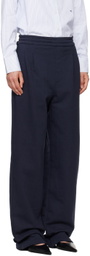 Carter Young SSENSE Exclusive Navy Pleated Sweatpants