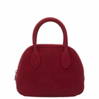 DUNST Women's Suede Boston Bag in Red 