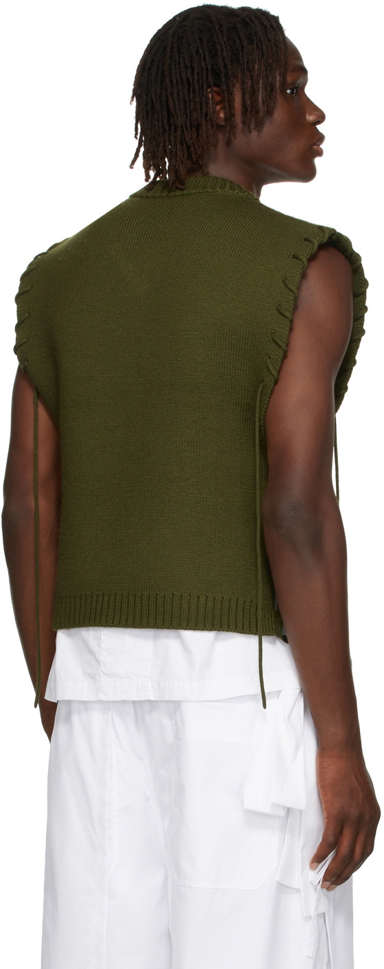 Craig Green Green Laced V-Neck Vest Craig Green