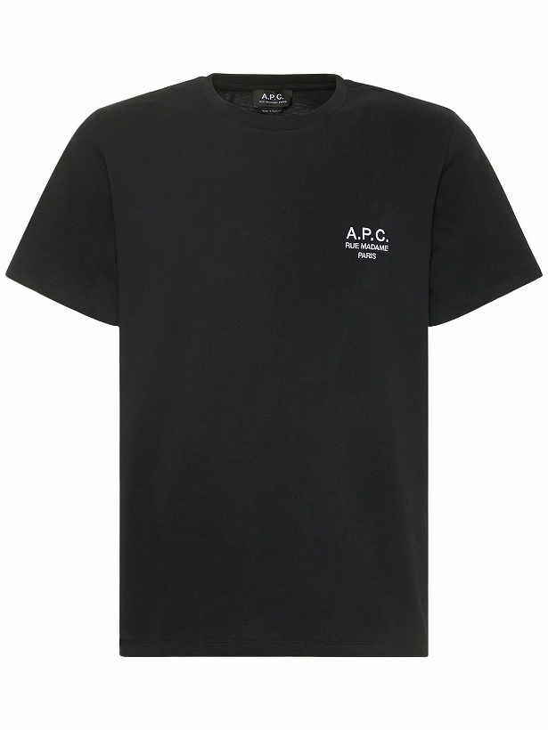 Photo: A.P.C. - Logo Embroidery Organic Cotton T-shirt