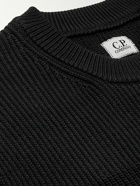 C.P. Company - Slim-Fit Ribbed Sea Island Cotton Sweater - Black