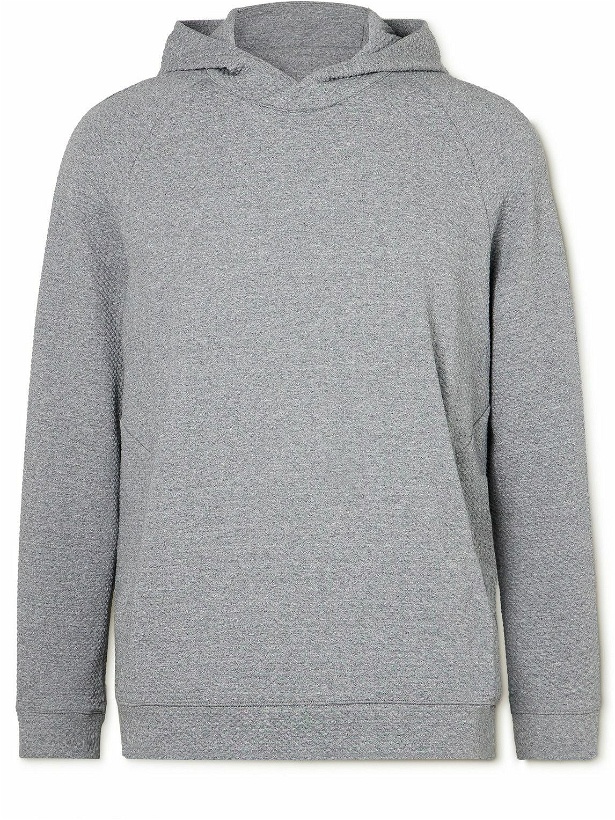 Photo: Lululemon - At Ease Waffle-Knit Cotton-Blend Hoodie - Gray