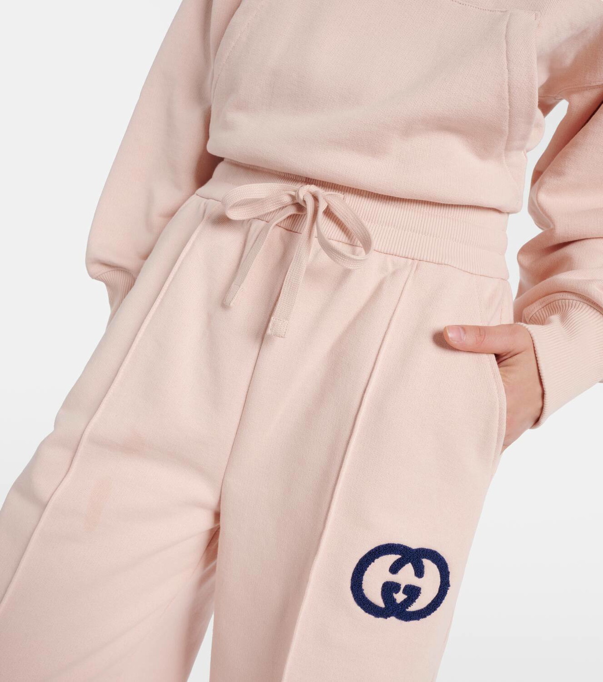 Gucci GG embroidered cotton jersey sweatpants