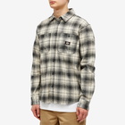 Dickies Men's Evansville Flannel Overshirt in Whitecap Grey