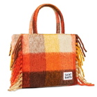 MC2 Saint Barth Vanity Blanket Shoulder Bag With Multicolor Check And Fringes
