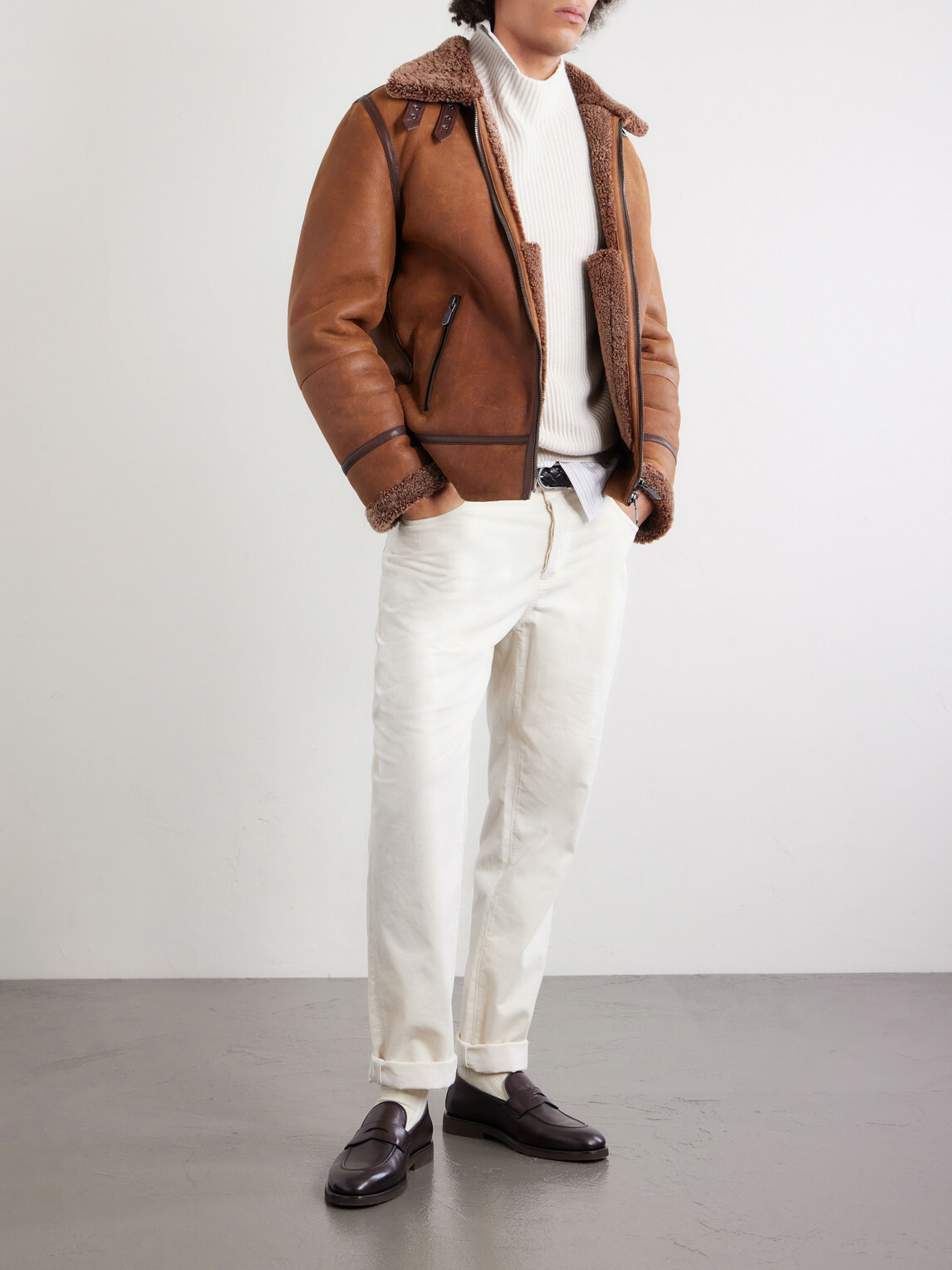 Brunello Cucinelli - Ribbed Cashmere Rollneck Sweater - Neutrals