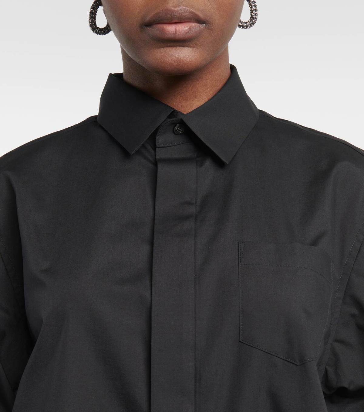 sacai Cotton Poplin Dress blue SCW-007 | eBay