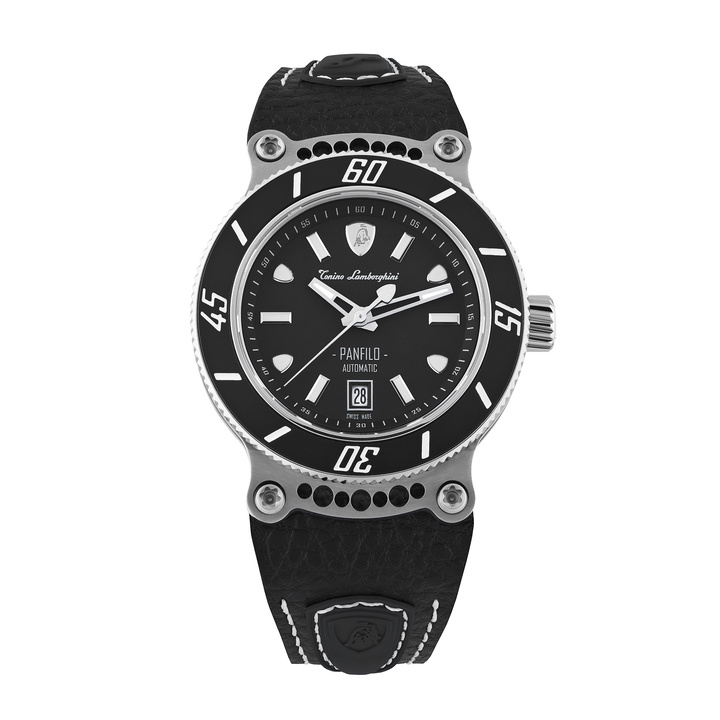Photo: Tonino Lamborghini Panfilo Automatic Black Dial Mens Watch TLF-T03-1
