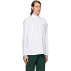 Martine Rose White Funnel Neck Long Sleeve T-Shirt